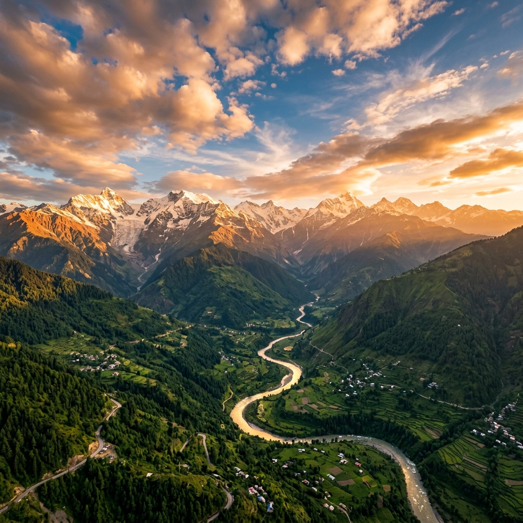 Breathtaking Himalayan mountain landscape